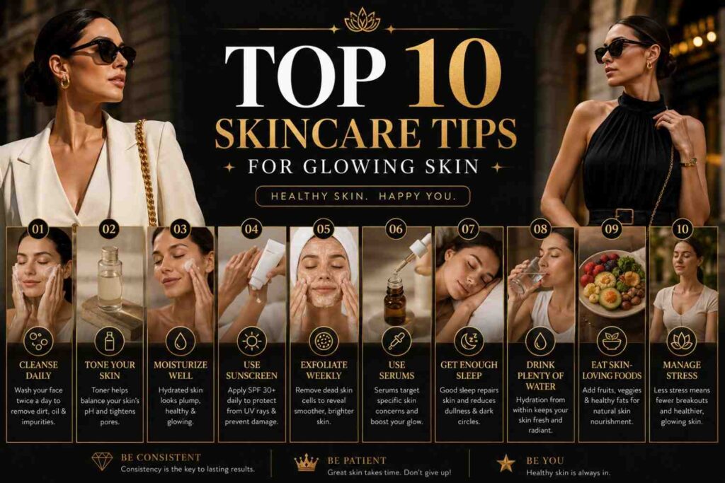 Top 10 Skincare Tips for Glowing Skin